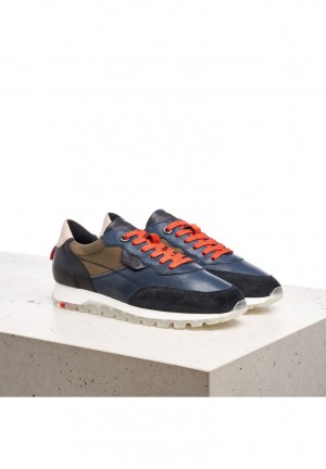 LLOYD SNEAKERS Navy / Brown | KEV819742