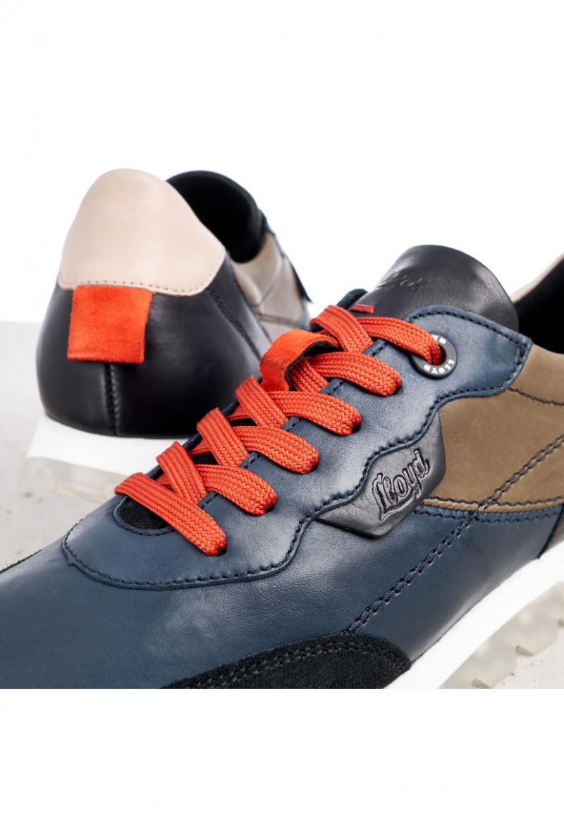 LLOYD SNEAKERS Navy / Brown | KEV819742