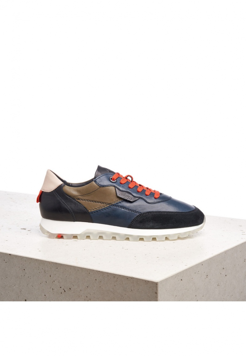 LLOYD SNEAKERS Navy / Brown | KEV819742