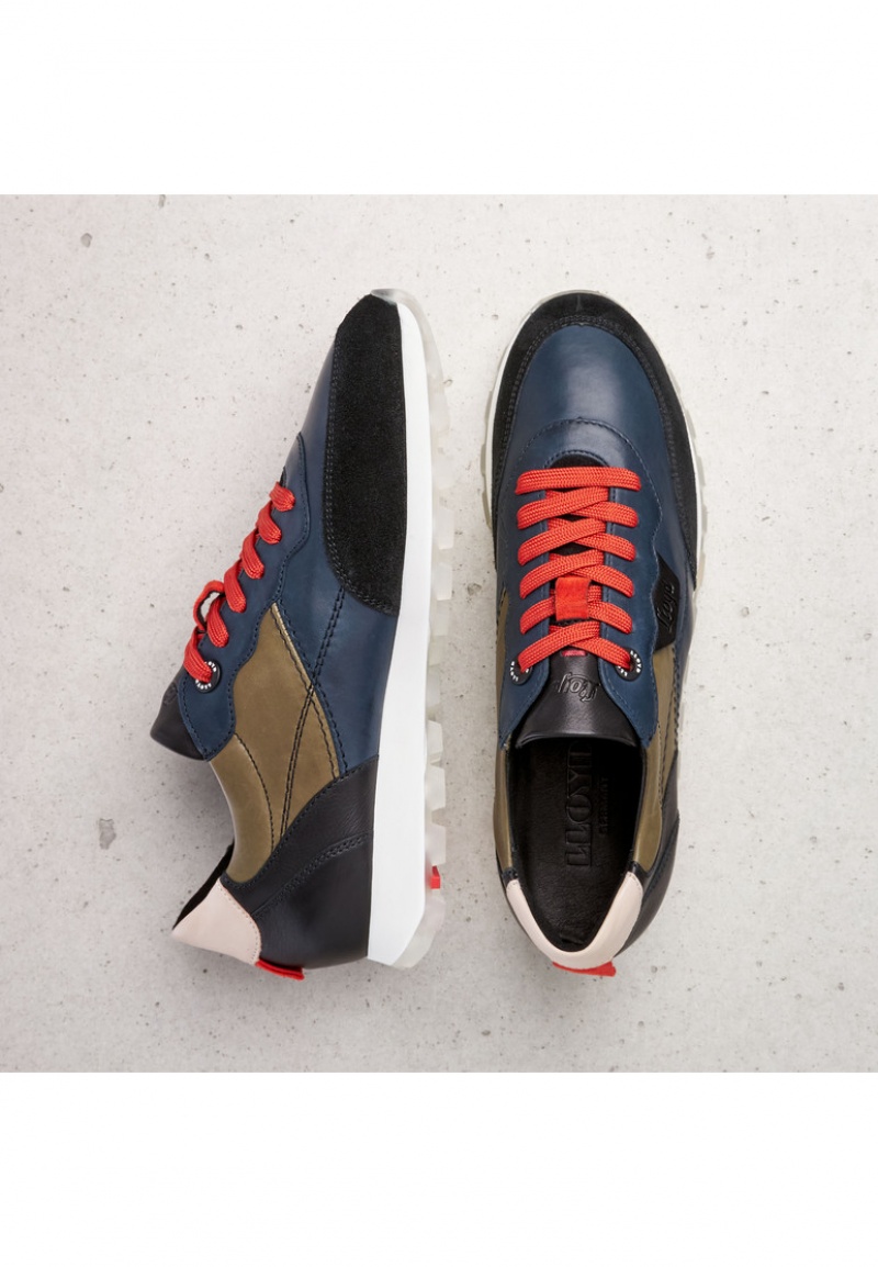 LLOYD SNEAKERS Navy / Brown | KEV819742